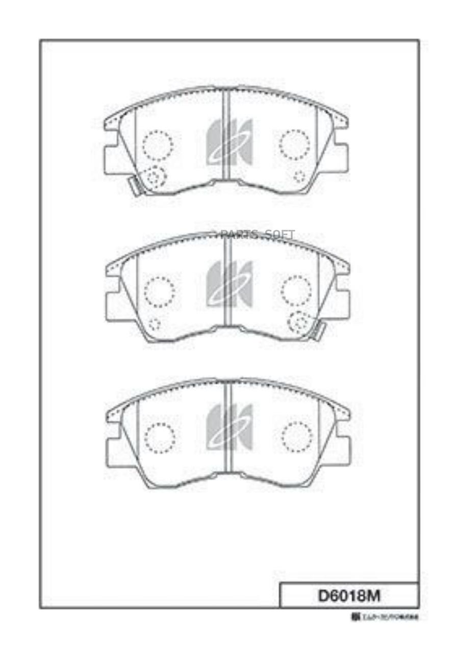 

Колодки Тормозные Дисковые Пер. Mitsubishi Pajero I,Montero,L200,L300 86-96 D6018m Kashiya