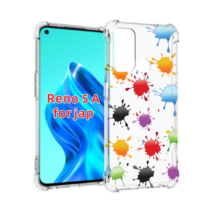 

Чехол MyPads кляксы для Oppo Reno 5A, Прозрачный, Tocco