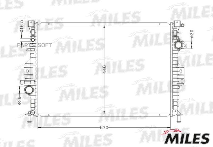 

Радиатор Miles Acrb081 Ford Mondeo Iv 2.0d/2.5d/4.4/3.2/2.5/2.4d/3.2/2.4d Miles арт. ACRB