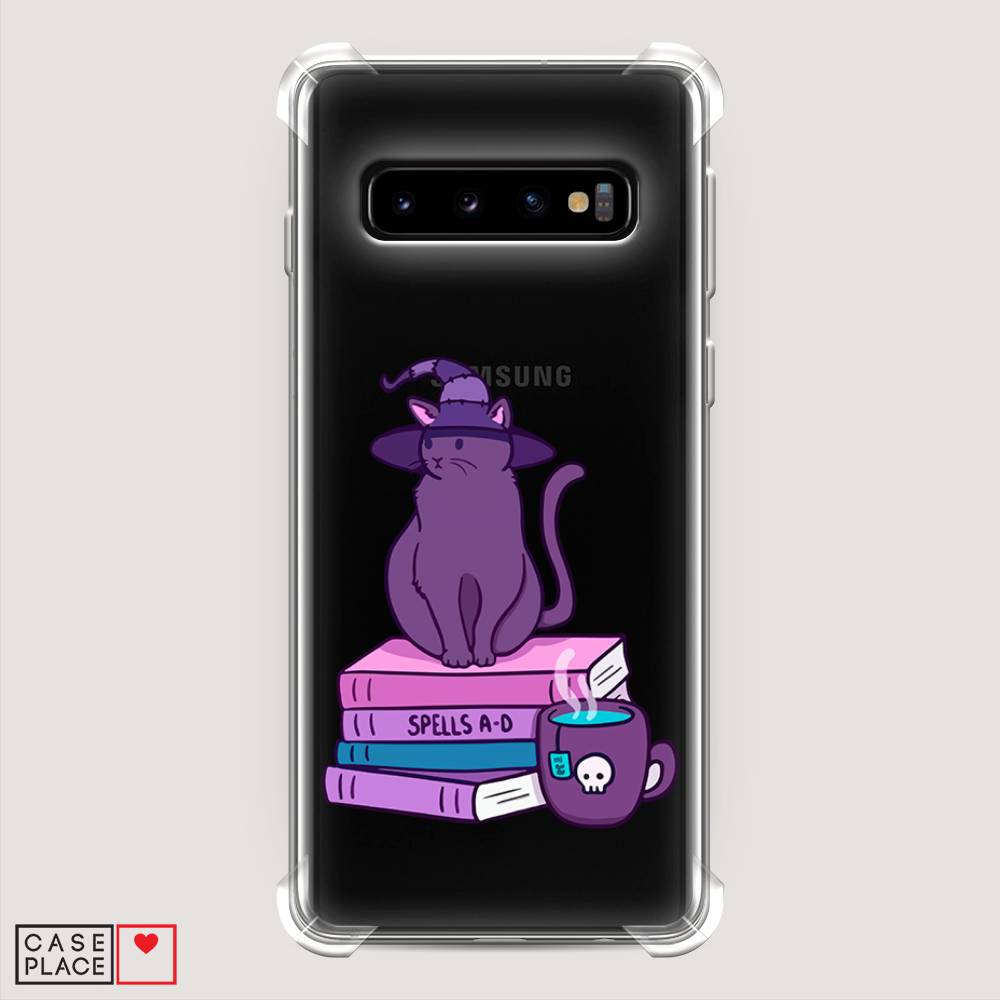 фото Противоударный силиконовый чехол "magic cat" на samsung galaxy s10 + awog