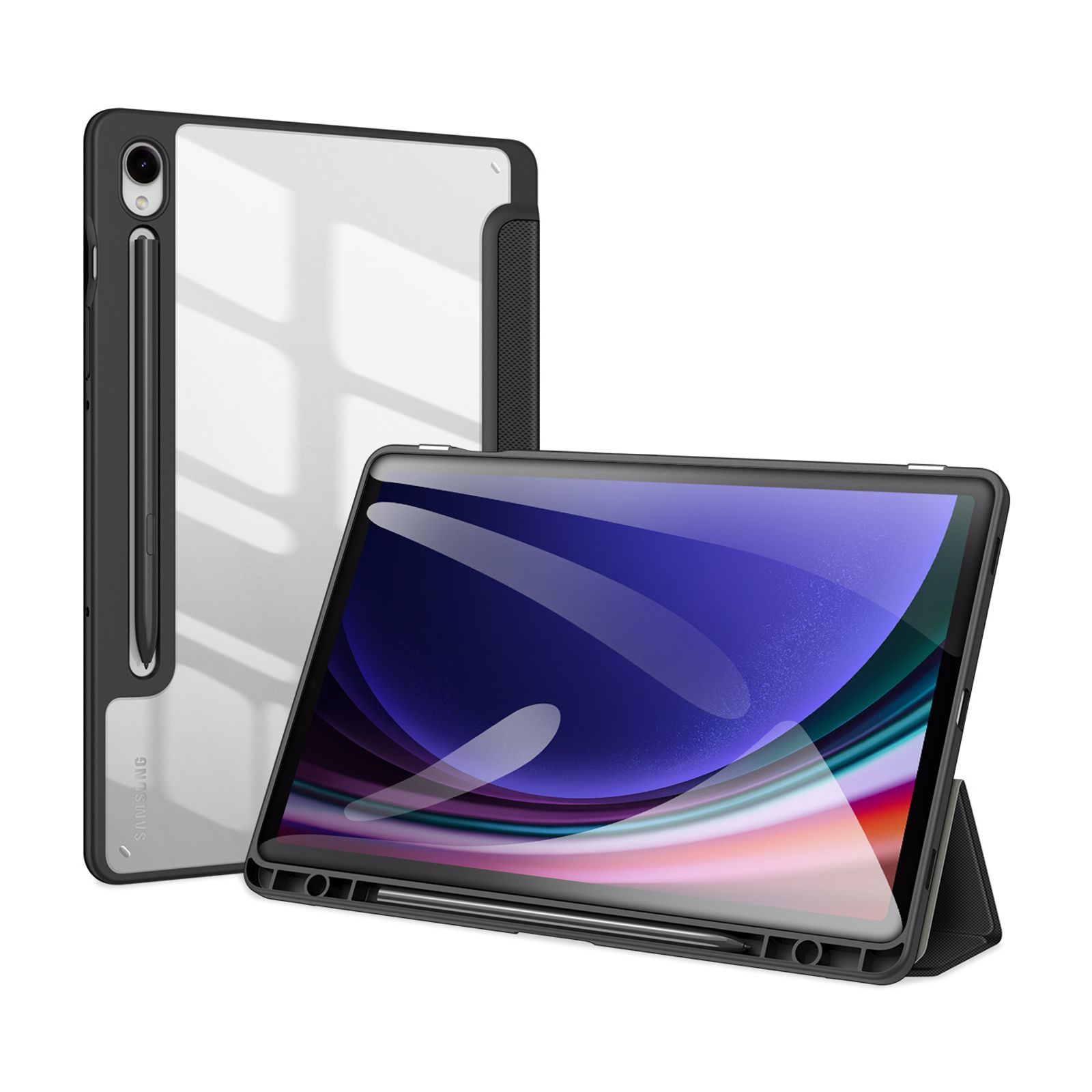 Чехол книжка Dux Ducis для Samsung Galaxy Tab S9 FE, Toby series черный