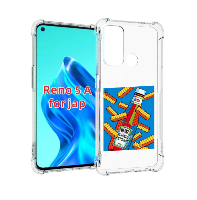 

Чехол MyPads картошка с соусом для Oppo Reno 5A, Прозрачный, Tocco