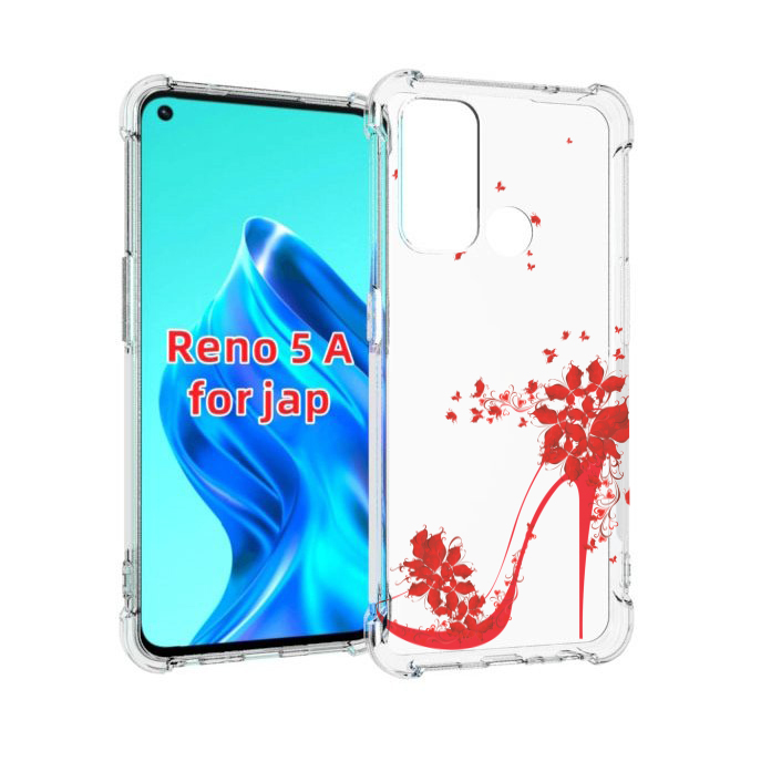 

Чехол MyPads каблук-в-цветах для Oppo Reno 5A, Прозрачный, Tocco