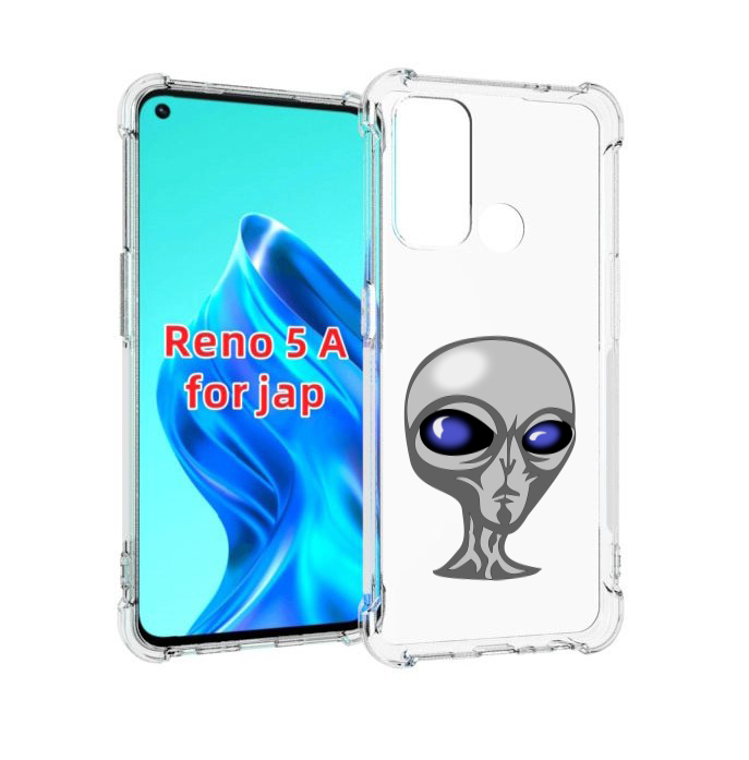 

Чехол MyPads инопланетянин для Oppo Reno 5A, Прозрачный, Tocco