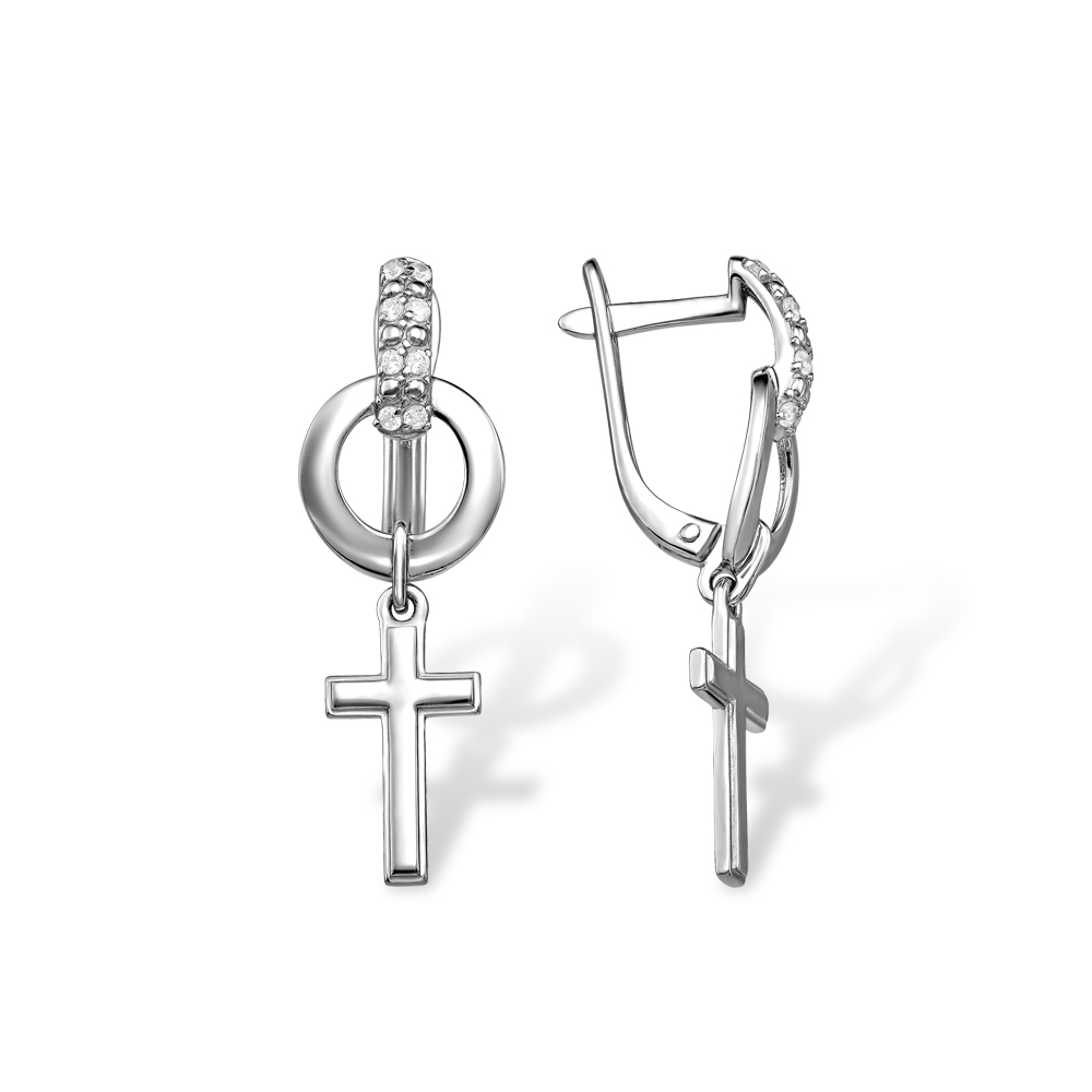 

Серьги подвески из серебра ЯХОНТ Золотой 266954, фианит, 266954
