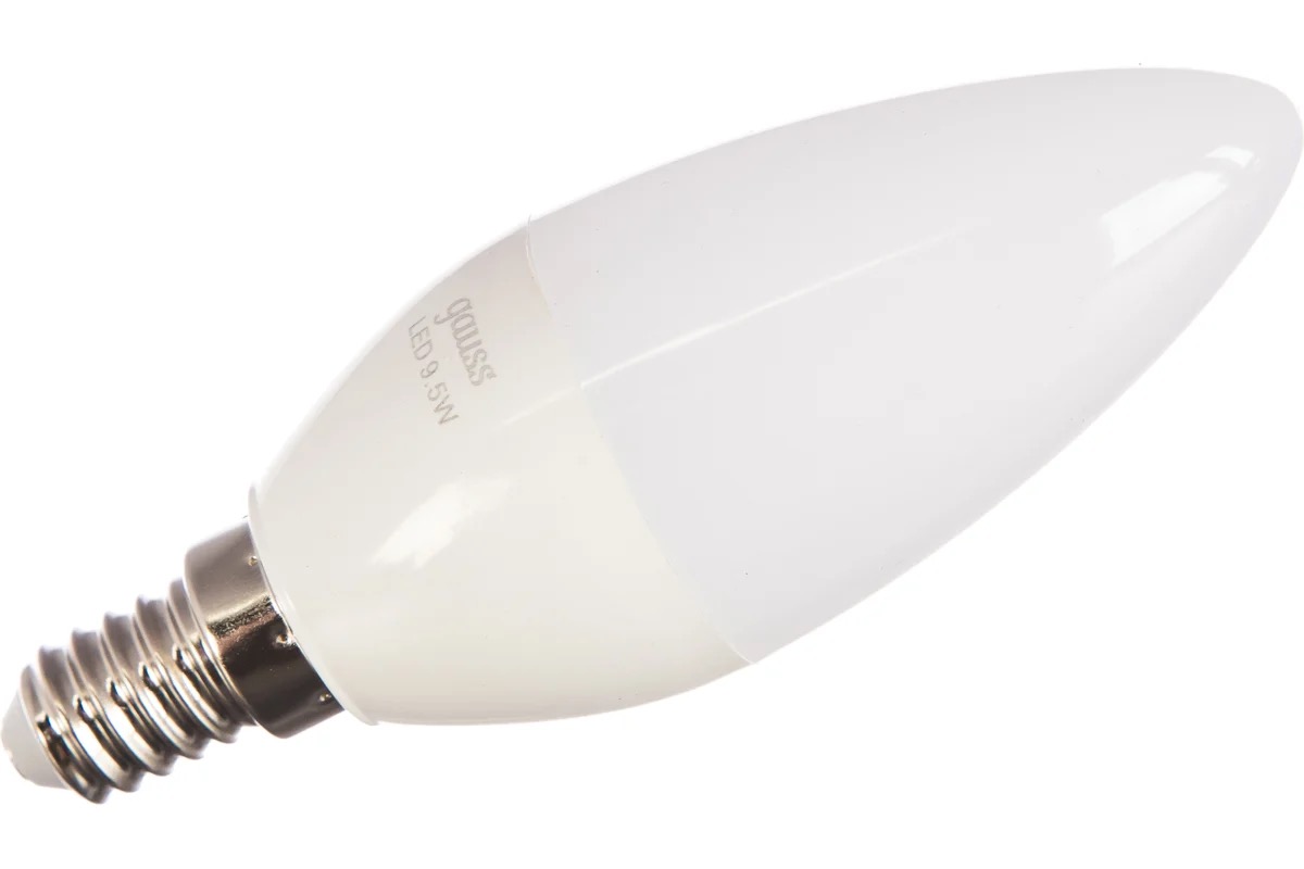 

Лампа LED GAUSS E14, свеча, 9.5Вт, одна шт. 103101110, Лампа LED GAUSS E14, свеча, 9.5Вт, одна шт. [103101110]