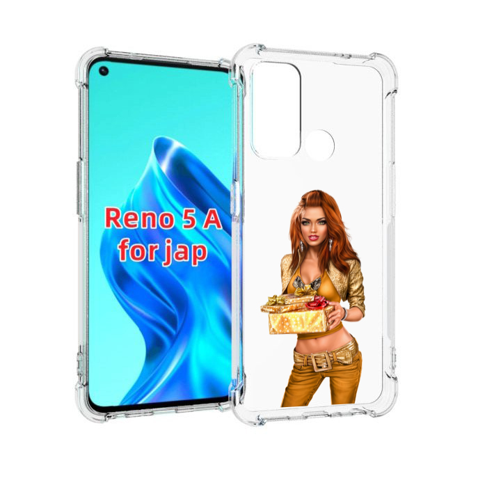 

Чехол MyPads золотая-девочка-с-подарком женский для Oppo Reno 5A, Прозрачный, Tocco