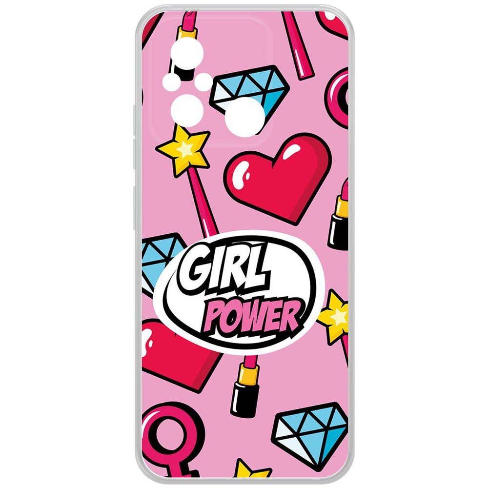 

Чехол-накладка Krutoff Clear Case Girl Power для Xiaomi Redmi 12C, Прозрачный