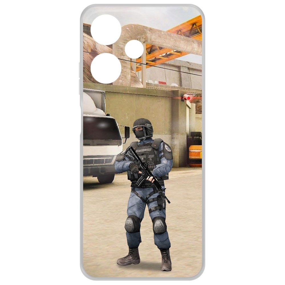 

Чехол-накладка Krutoff Clear Case Cтандофф 2 (Standoff 2) - GIGN для INFINIX Hot 30 Play, Прозрачный