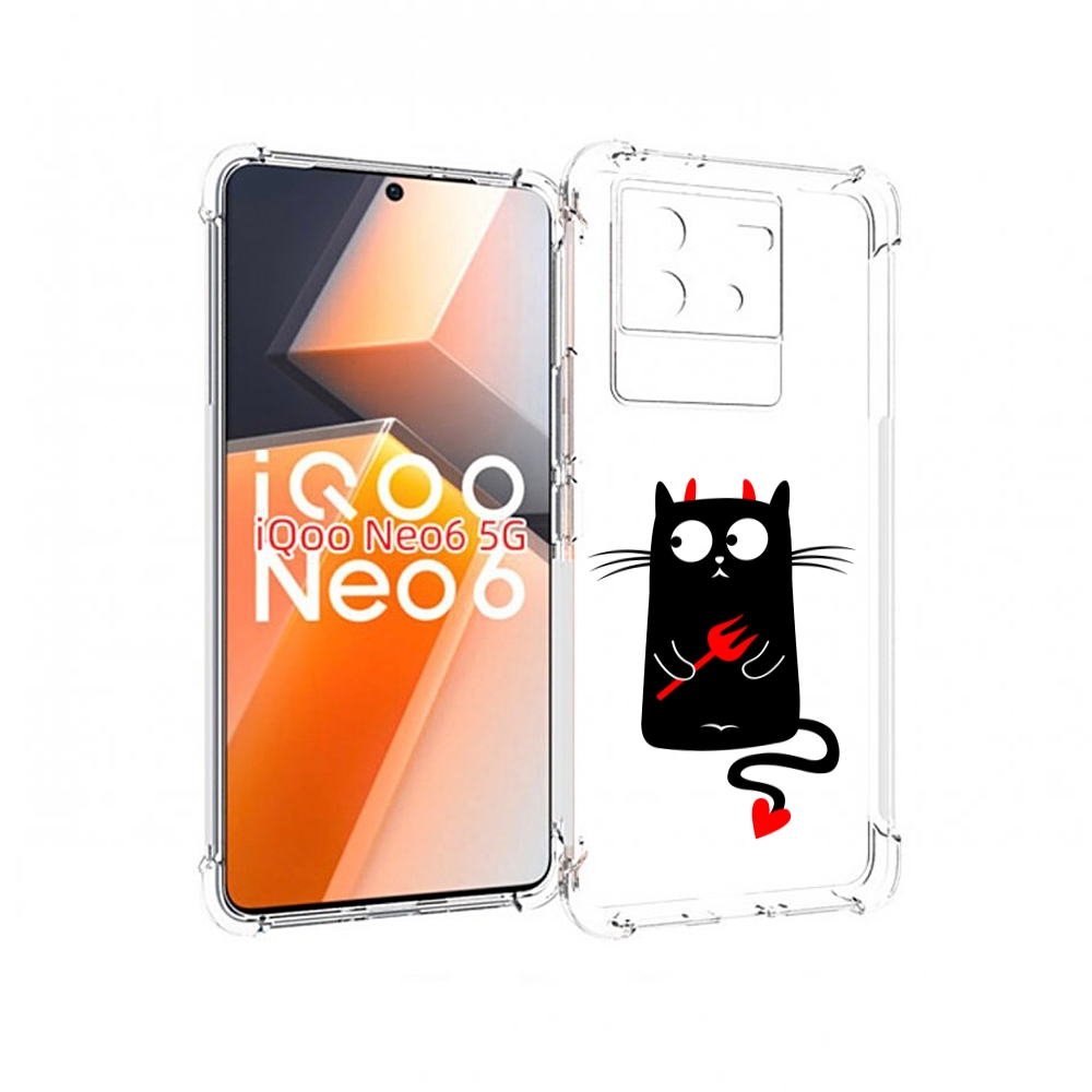 

Чехол MyPads Кот демон для Vivo iQoo Neo 6 5G, Прозрачный, Tocco