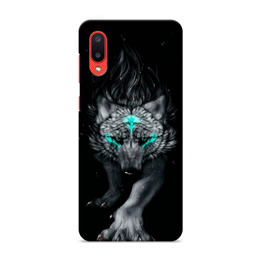фото Пластиковый чехол "волшебный волк" на samsung galaxy a02 awog