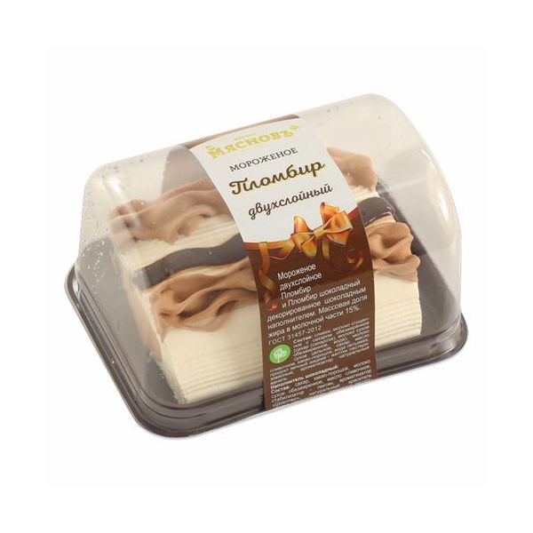 

Мороженое-рулет пломбир МясновЪ ФЕРМА ГОСТ двухслойный 15% 250 г
