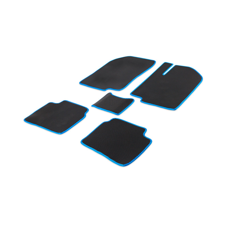 

Комплект ковриков в салон ЭВА CellMat Тойота Краун XI 170, черный-синий