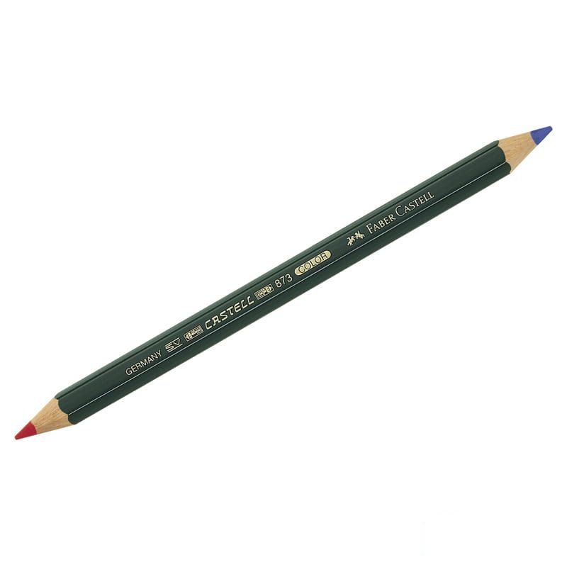 

Карандаш двухцветный Faber-Castell Castell красно-синий утолщенный 12шт., Красный;синий