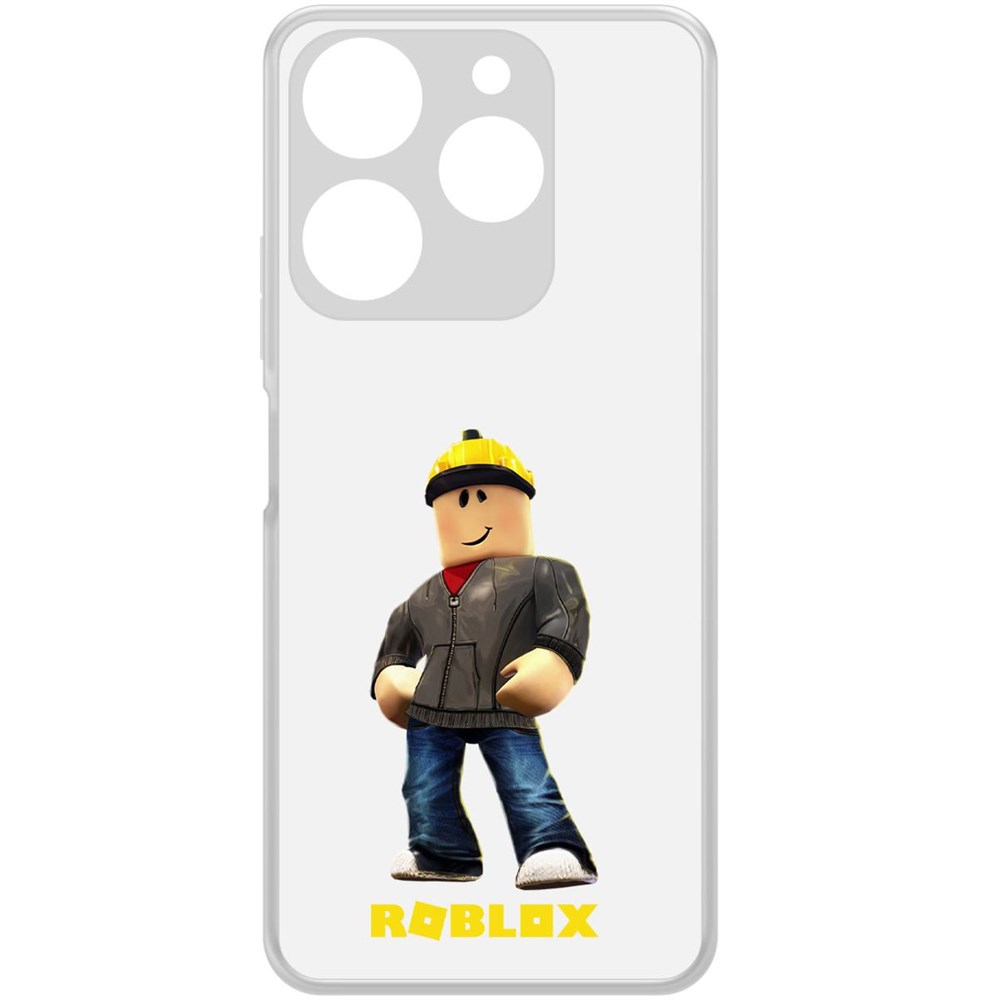 

Чехол-накладка Krutoff Clear Case Roblox-Строитель для TECNO Spark 10 Pro, Прозрачный