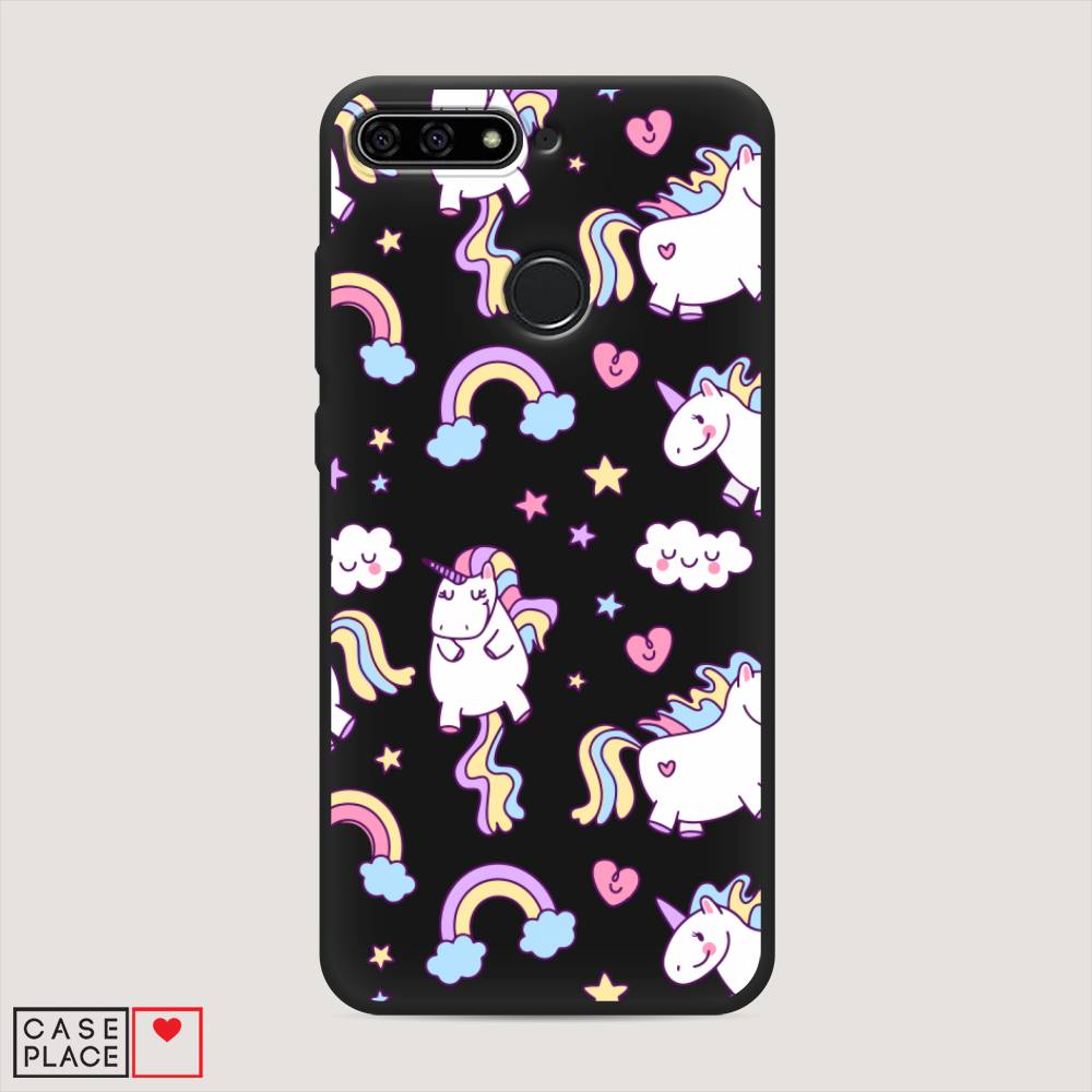 фото Чехол awog "sweet unicorns dreams" для honor 7c