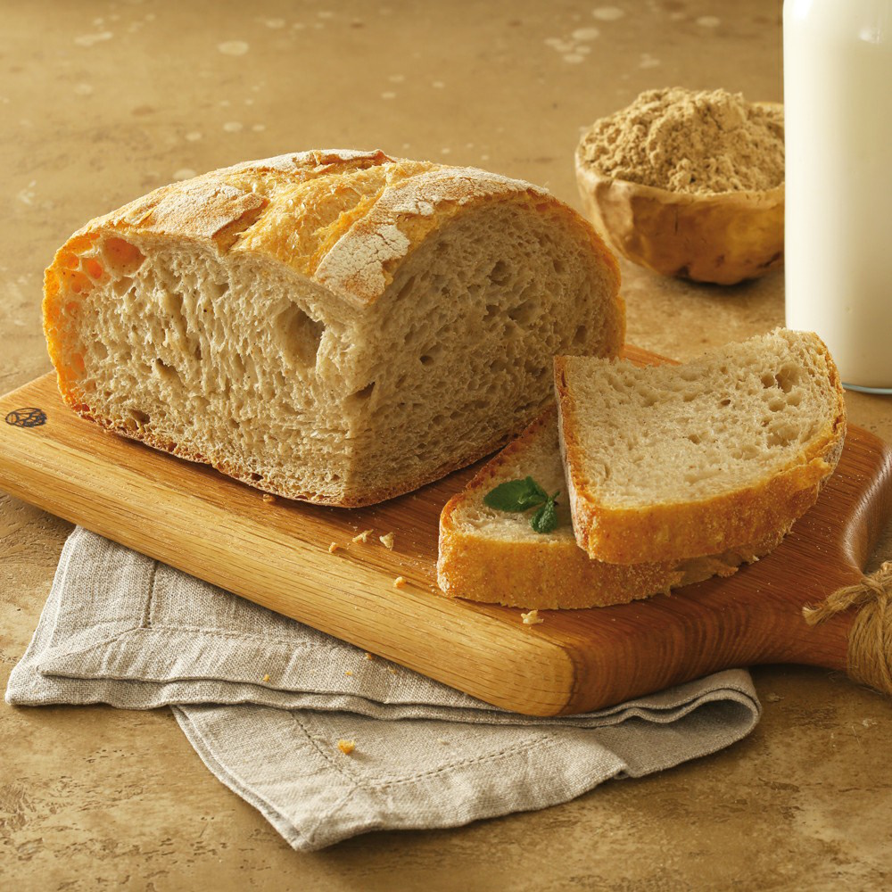 Хлеб МясновЪ ПЕКАРНЯ Итальянский домашний четвертинка пшеничный с ячменной мукой 225 г