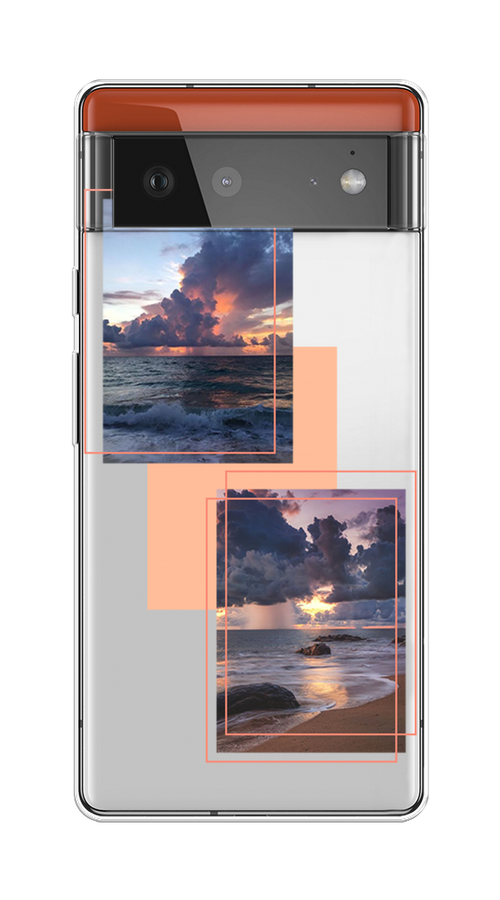 

Чехол на Google Pixel 6 "Sky collage", Розовый;прозрачный;синий, 270850-1