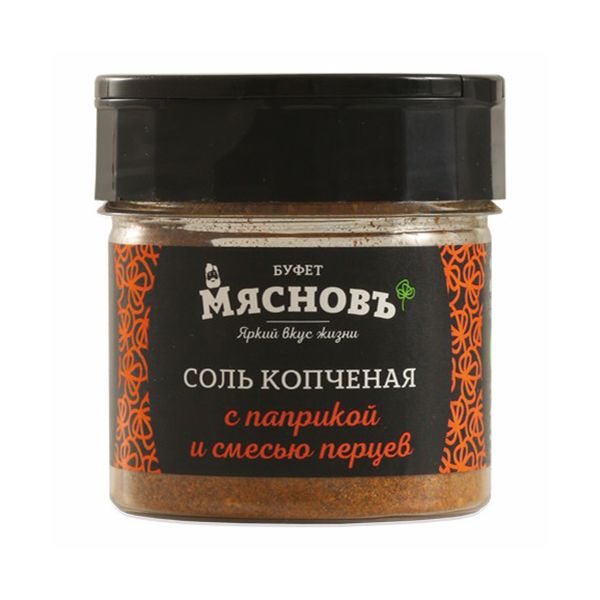 

Соль пищевая копченая МясновЪ БУФЕТ с паприкой и смесью перцев 115 г