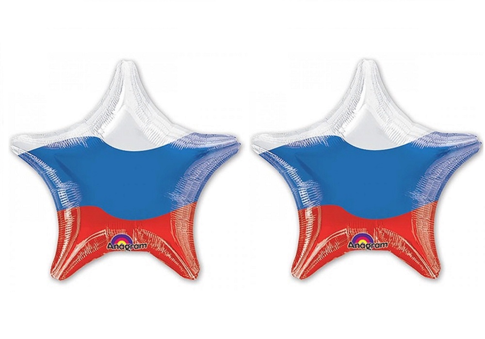 

Шар фольгированный Anagram Триколор Звезда 9" 23 см 2 шт ЕУТ_1201-0293/2(12-2), ЕУТ_1201-0293
