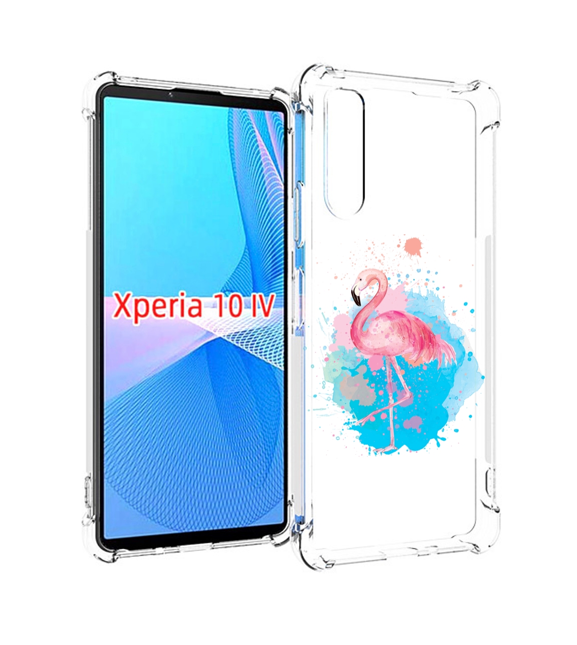

Чехол MyPads акварельное-фламинго для Sony Xperia 10 IV (10-4), Прозрачный, Tocco