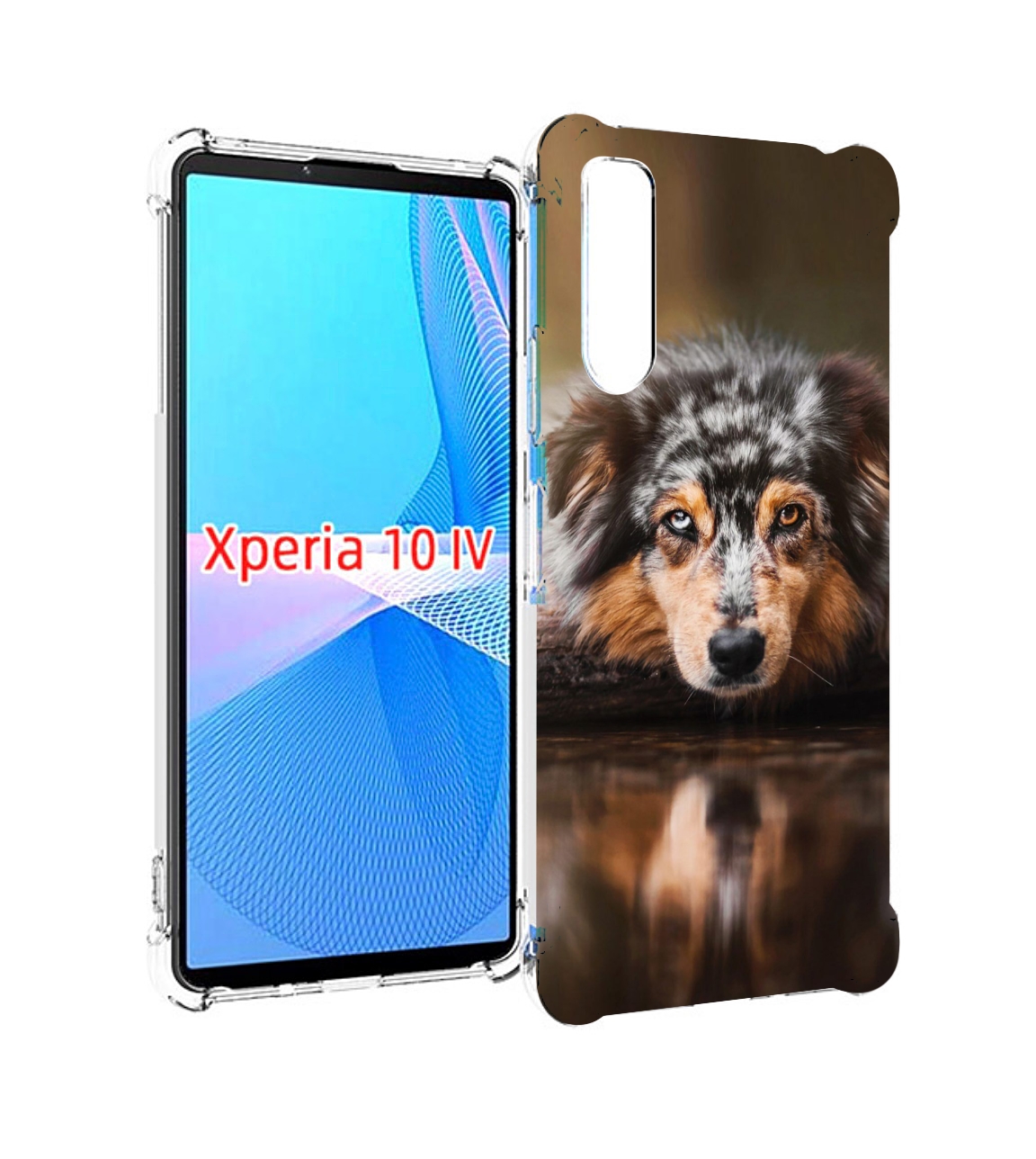 Чехол MyPads австралийская овчарка для Sony Xperia 10 IV (10-4) Tocco