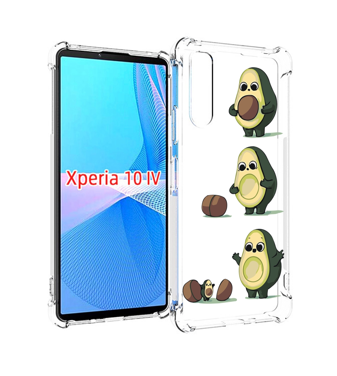 Чехол MyPads авокадо-с-малышом для Sony Xperia 10 IV (10-4)