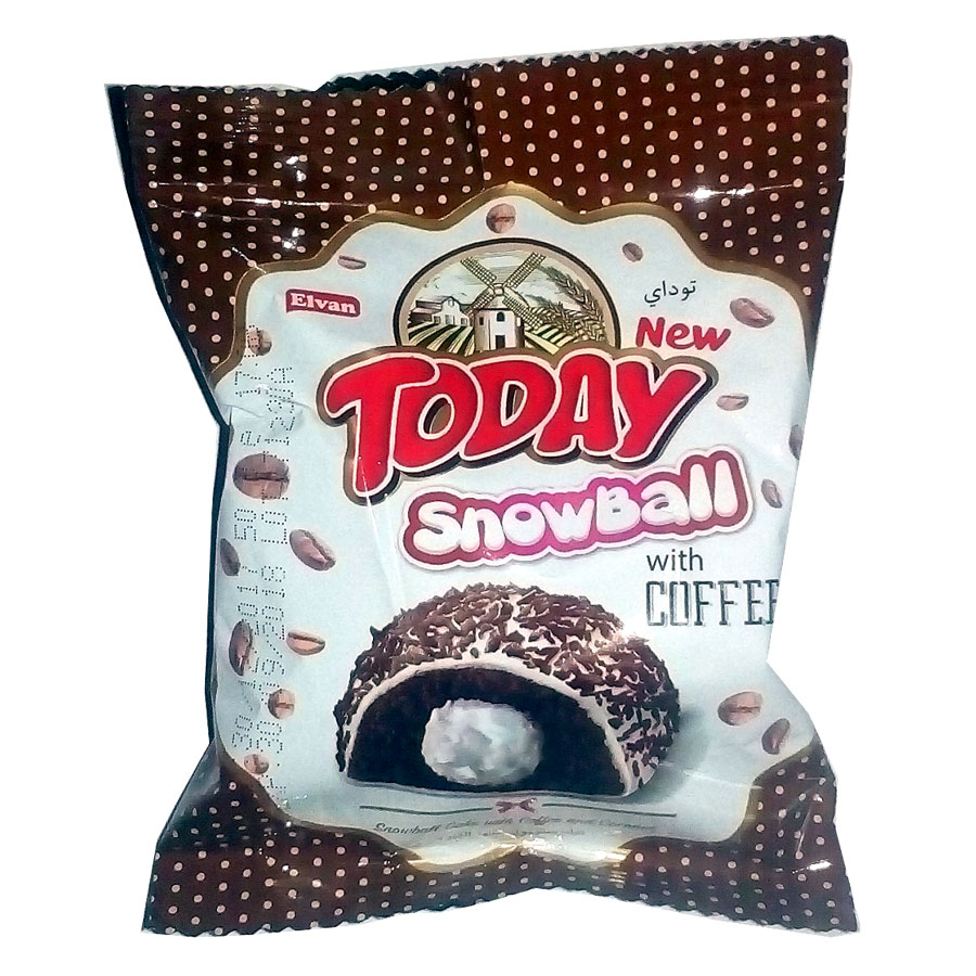 Кекс Today Snowball 24шт50гр c кофе с молочной начинкой и кокосовой посыпкой 199₽