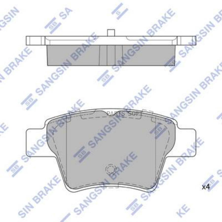 

Тормозные колодки Sangsin brake задние дисковые SP2153