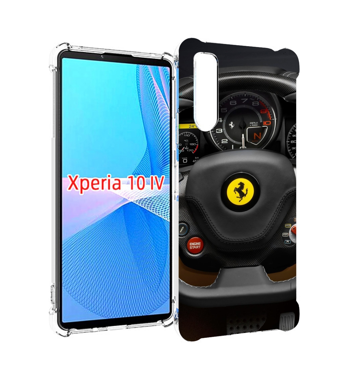 

Чехол MyPads Ферарри для Sony Xperia 10 IV (10-4), Прозрачный, Tocco