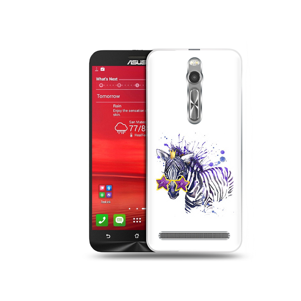 Чехол MyPads Tocco для Asus Zenfone 2 (ZE550ML) акварельная зебра (PT11329.657.215)