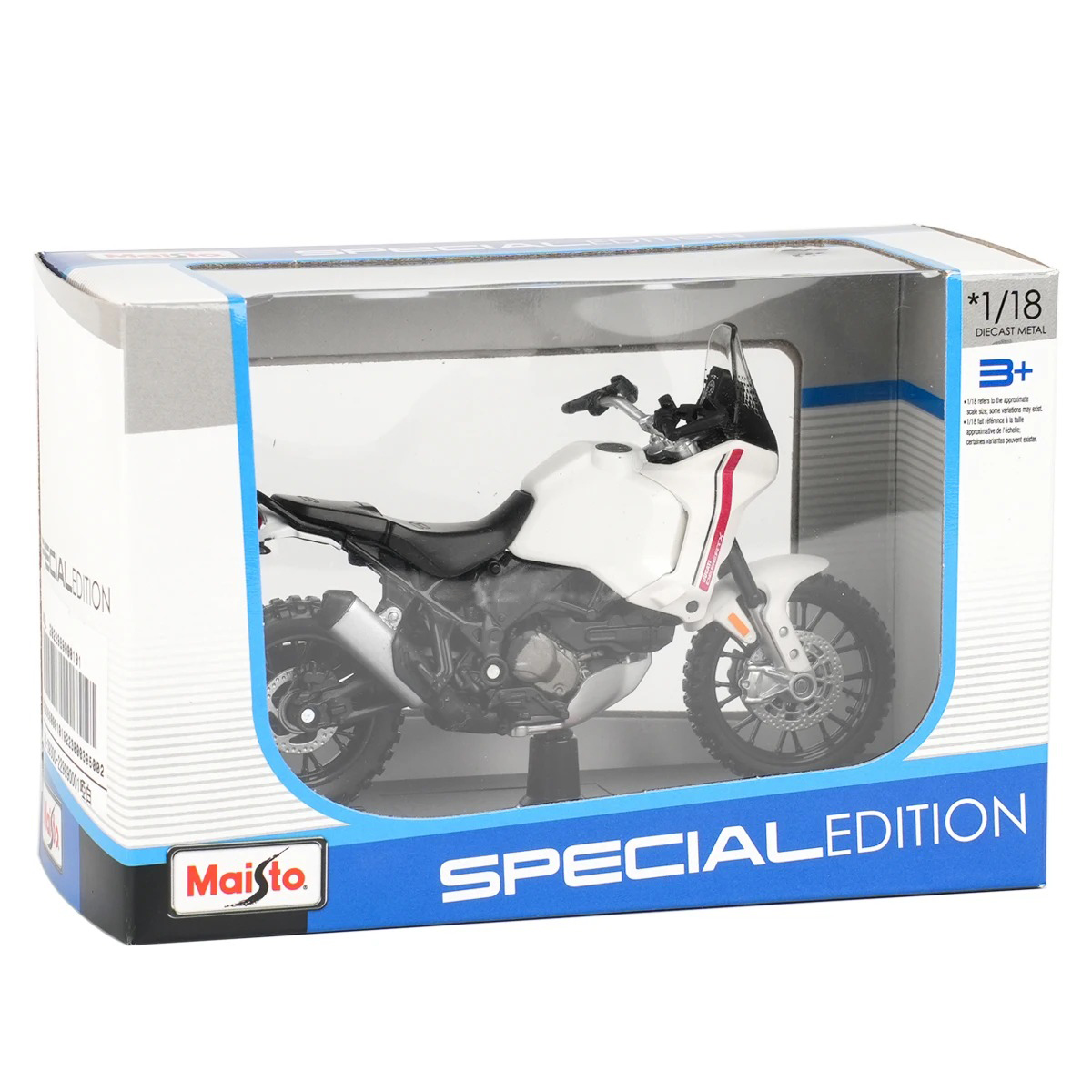 

Мотоцикл Maisto 39300 масштаб 1:18 цвет белый металлический, 39300
