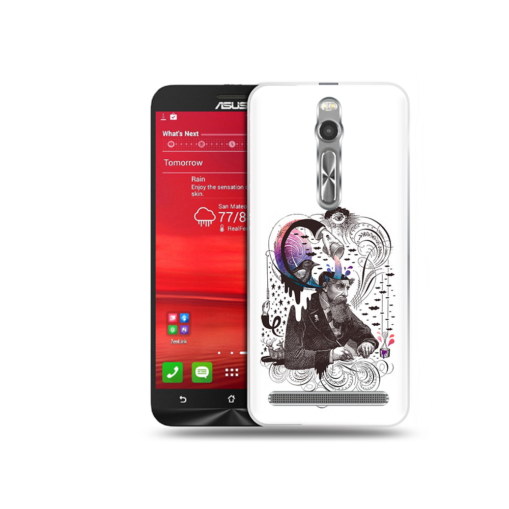 Чехол MyPads Tocco для Asus Zenfone 2 (ZE550ML) абстракция думающий мужчина