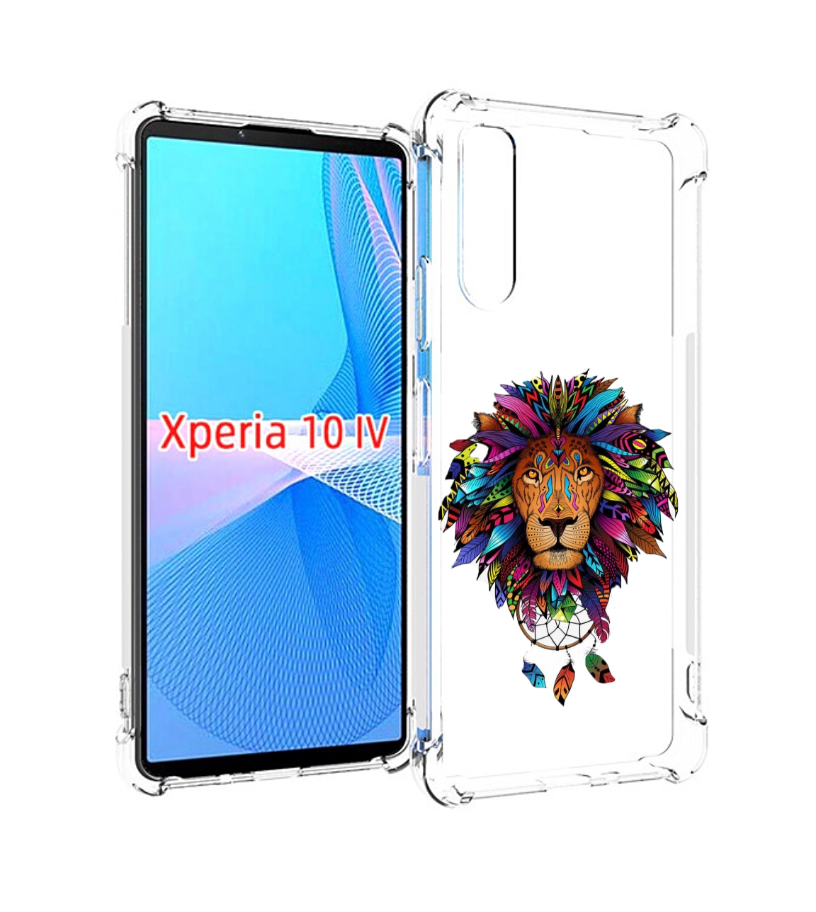 

Чехол MyPads Тотемный Лев для Sony Xperia 10 IV (10-4), Прозрачный, Tocco