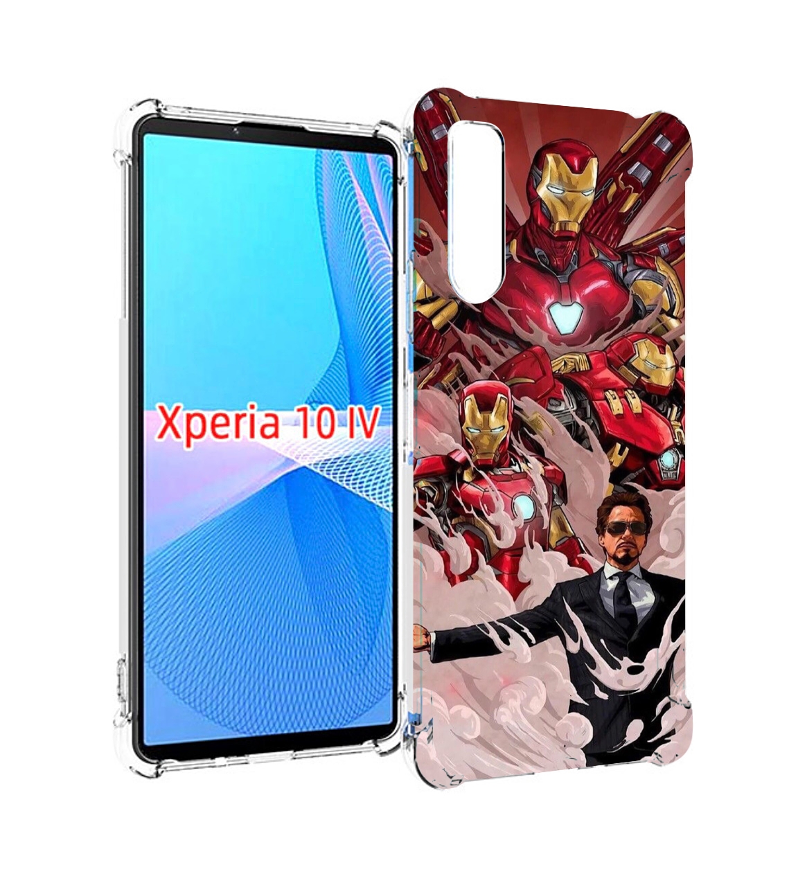 

Чехол MyPads Тони-Старк-и-костюмы для Sony Xperia 10 IV (10-4), Прозрачный, Tocco