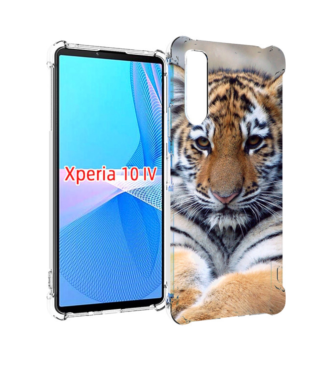 

Чехол MyPads Тигренок для Sony Xperia 10 IV (10-4), Прозрачный, Tocco