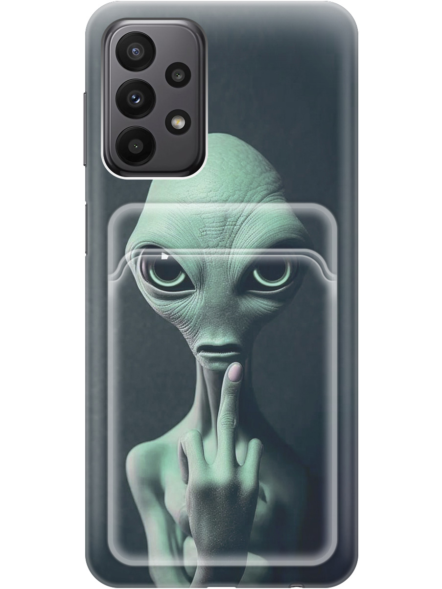 

Силиконовый чехол на Samsung Galaxy A23 4G с рисунком "Инопланетянин", Зеленый;синий;черный, 20012004