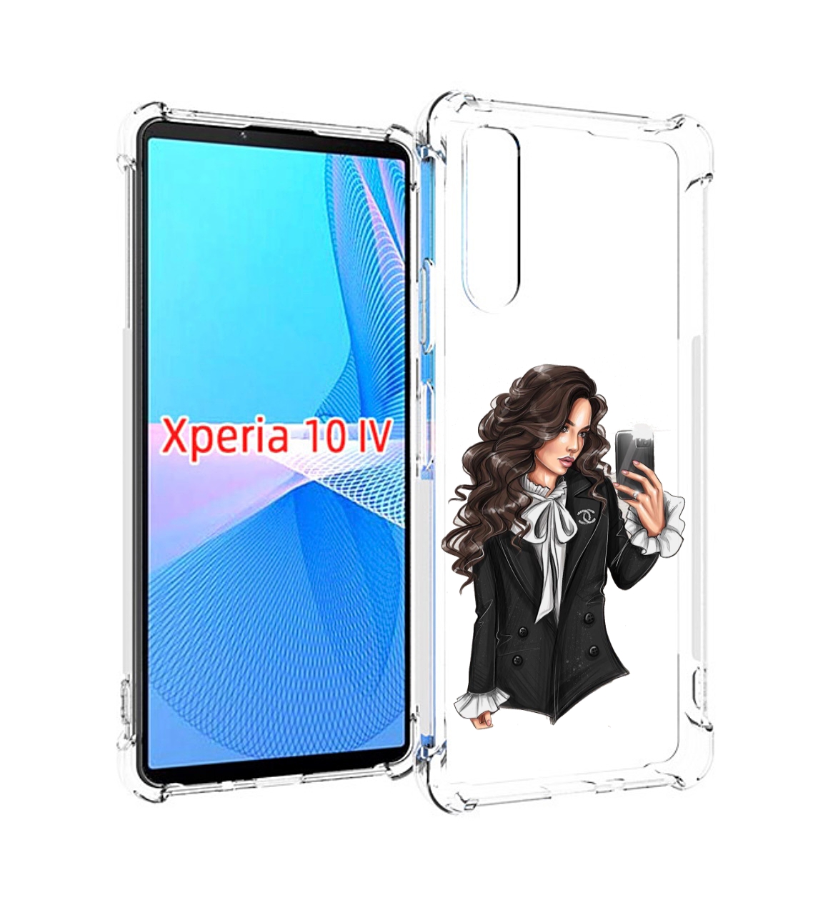 

Чехол MyPads Стильная-девушка для Sony Xperia 10 IV (10-4), Прозрачный, Tocco