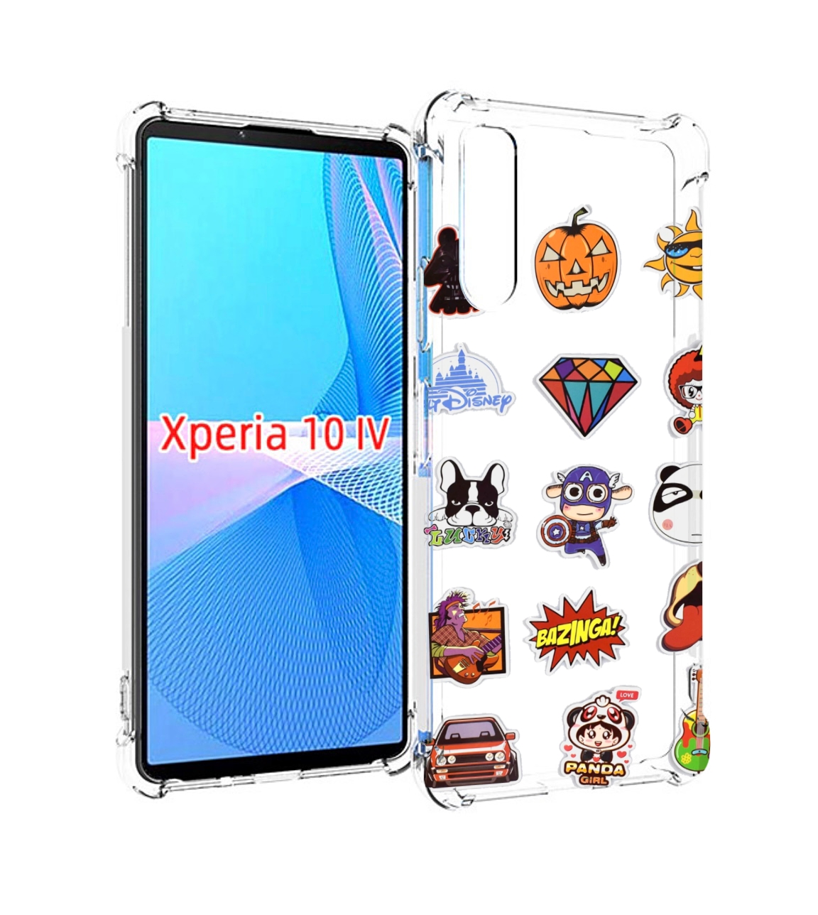 

Чехол MyPads Стикеры-2 для Sony Xperia 10 IV (10-4), Прозрачный, Tocco