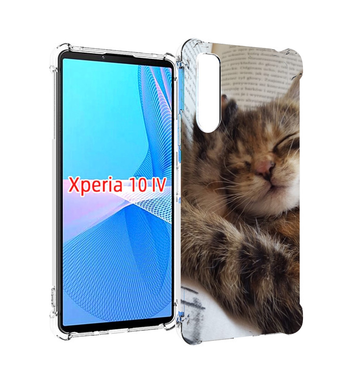 

Чехол MyPads Спящий-котенок для Sony Xperia 10 IV (10-4), Прозрачный, Tocco