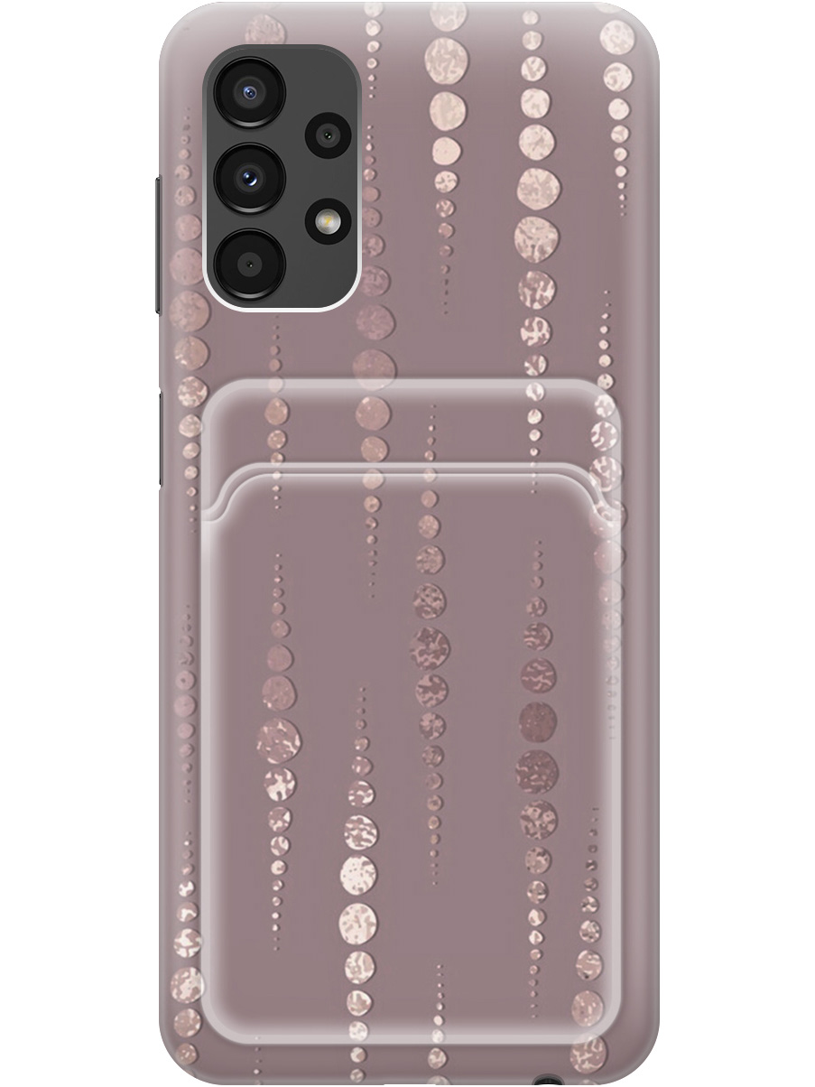 

Силиконовый чехол на Samsung Galaxy A13 4G с рисунком "Монеты в розовых песках", Белый;розовый, 20012003