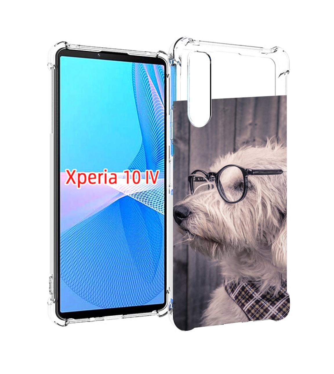 

Чехол MyPads Собака-в-очках для Sony Xperia 10 IV (10-4), Прозрачный, Tocco