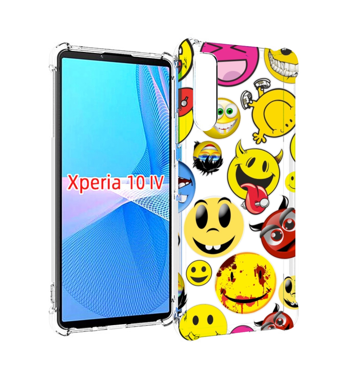

Чехол MyPads Смайлики для Sony Xperia 10 IV (10-4), Прозрачный, Tocco