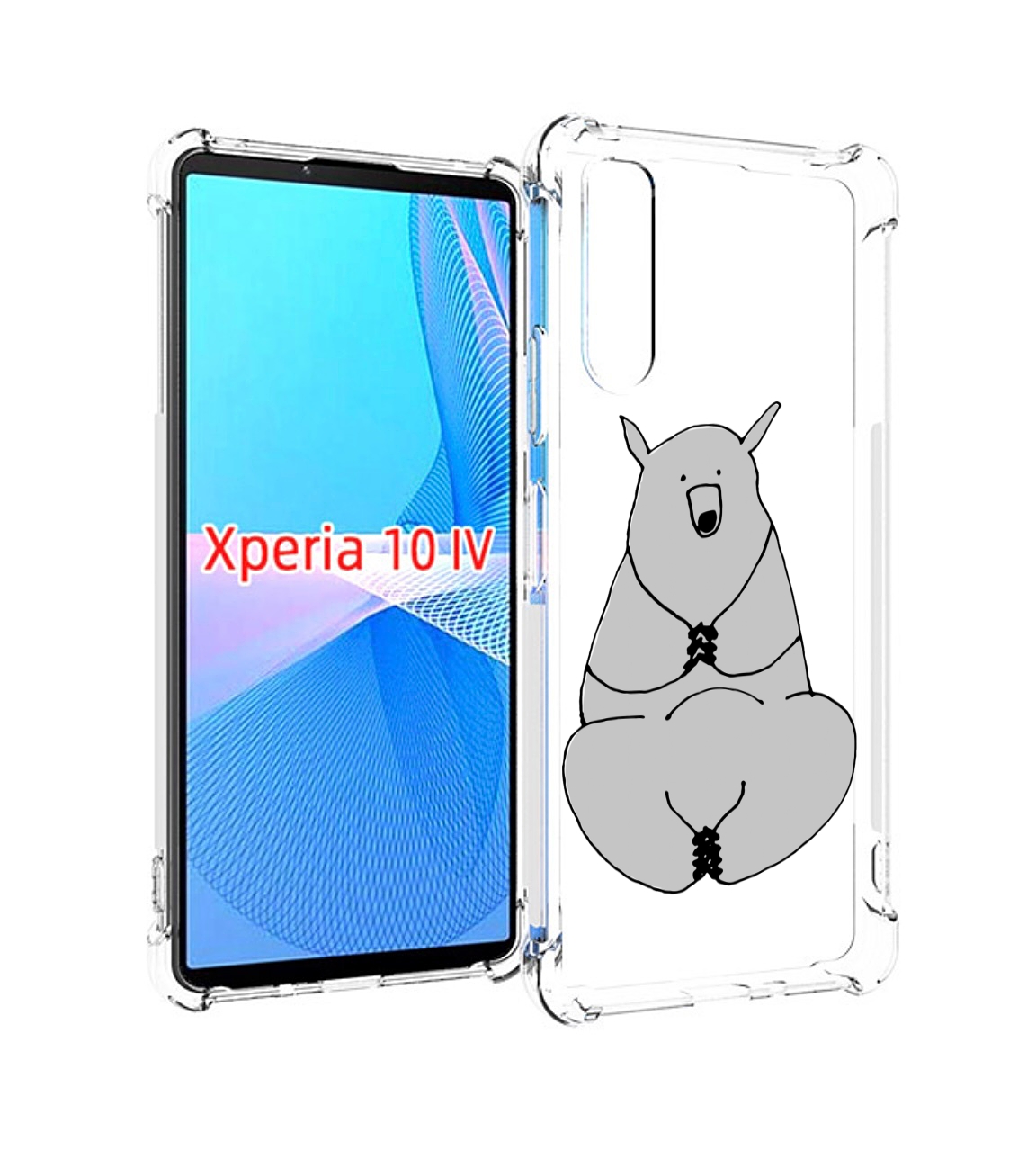 

Чехол MyPads Серый медведь для Sony Xperia 10 IV (10-4), Прозрачный, Tocco
