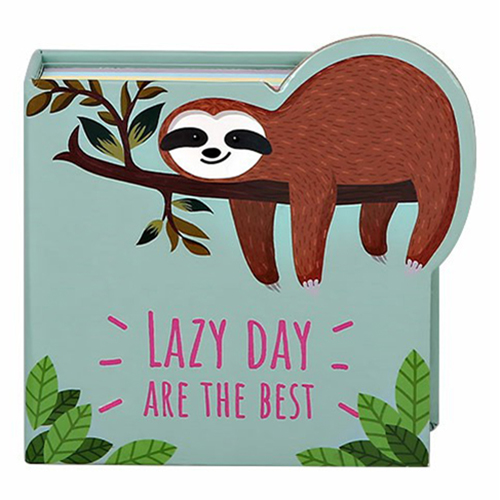

Блокнот Fun Sloth со стикерами бирюзовый 30 листов