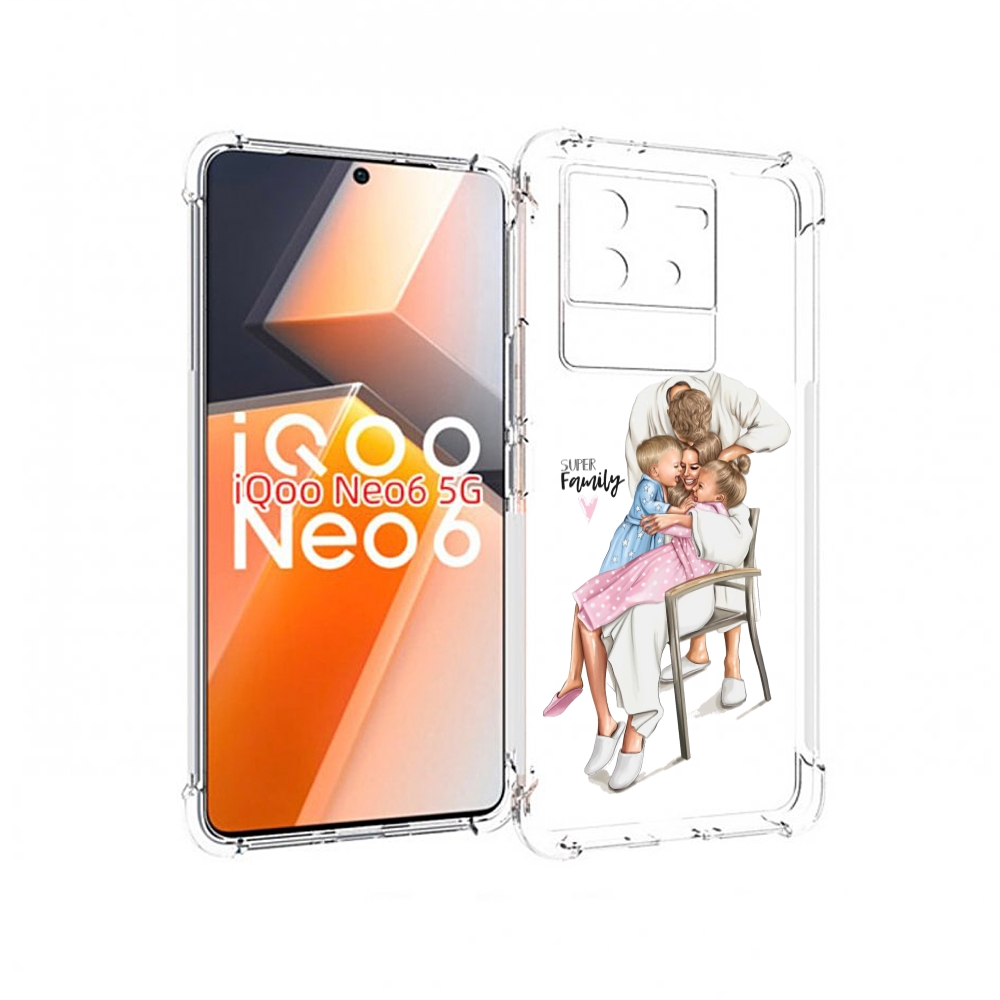 

Чехол MyPads Super-family для Vivo iQoo Neo 6 5G, Прозрачный, Tocco