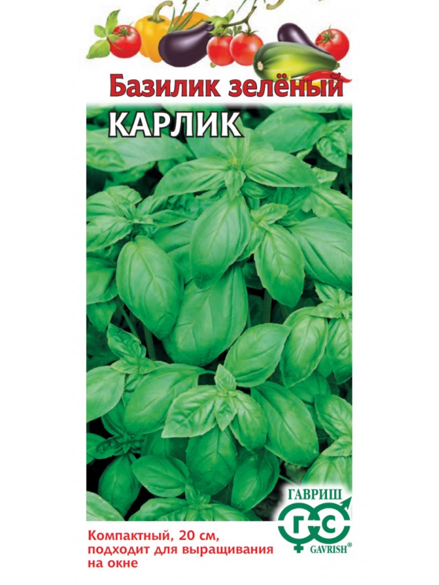

Семена Гавриш Базилик зеленый Карлик 10 упаковок по 01 гр.