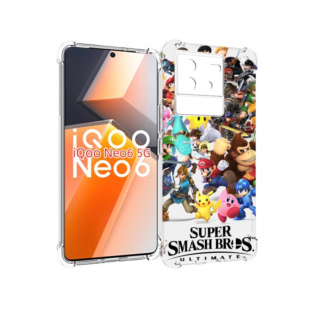 

Чехол MyPads Super Smash Bros для Vivo iQoo Neo 6 5G, Прозрачный, Tocco