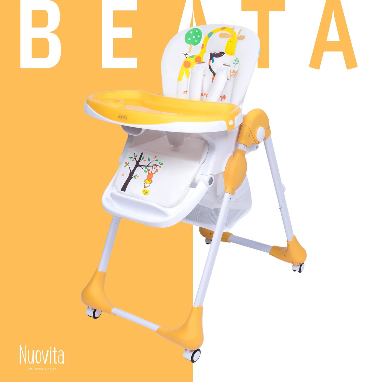 

Стульчик для кормления Nuovita Beata (Animale / Животные), Белый;оранжевый, Beata