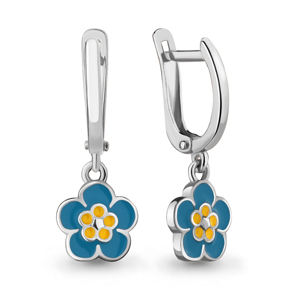 

Серьги из серебра с эмалью Aquamarine 33854_925_р, 33854_925_р